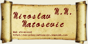 Miroslav Matošević vizit kartica
